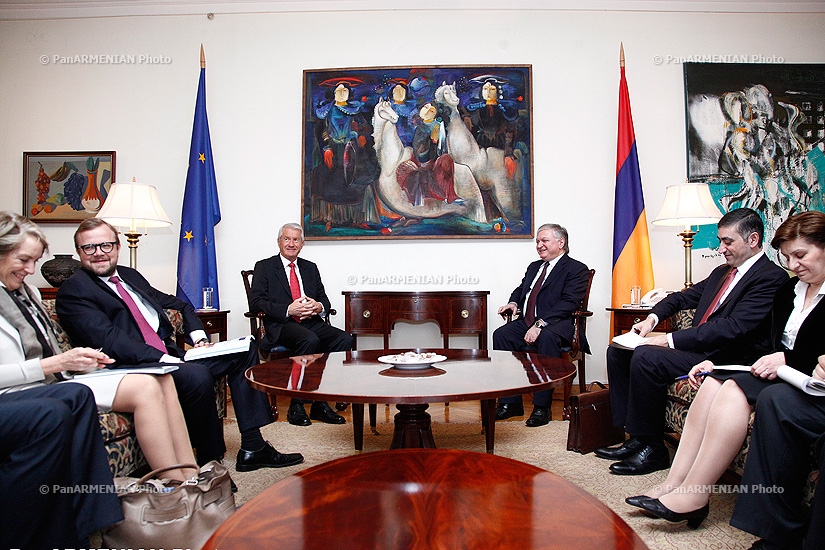 Исполняющий обязанности министра иностранных дел Армении Эдвард Налбандян принял генерального секретаря Совета Европы Турбьёрна Ягланда