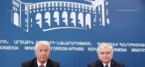  Joint press conference of Armenian acting Foreign Minister Edward Nalbandyan and Thorbjørn Jagland, secretary General of the Council of Europe