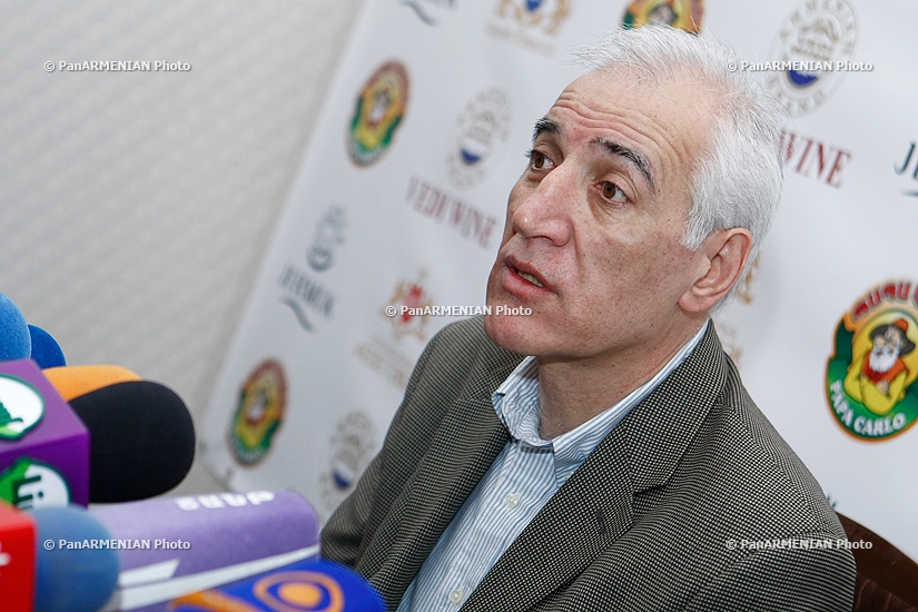 Press conference of Vahagn Khachatryan, candidate number one on Armenian National Congress (ANC) list for Yerevan elections