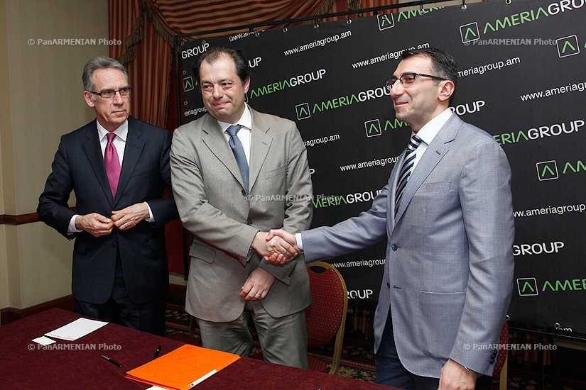 Signing of a contract between Ameria CJSC and  French development finance institution PROPARCO