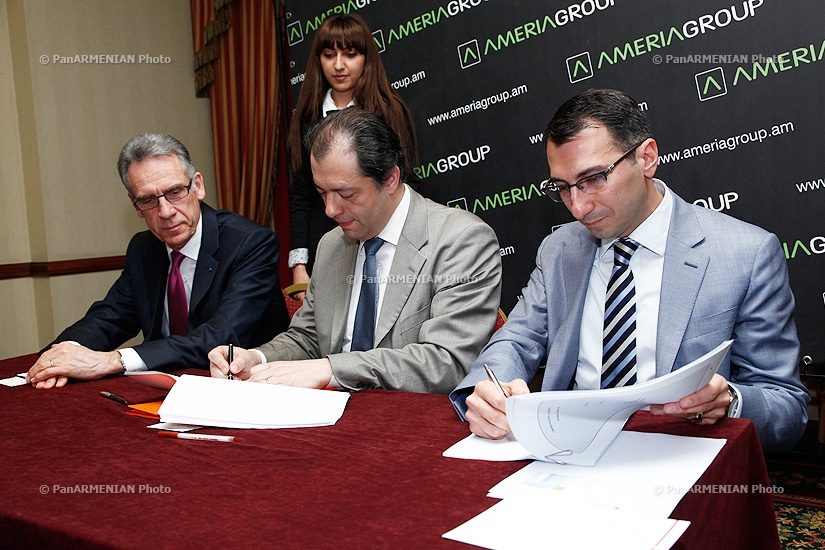 Подписание контракта между ЗАО «Америя» и  французским институтом финансового развития PROPARCO