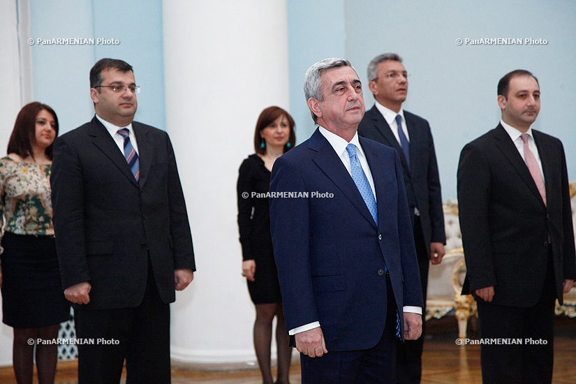 Президент Армении Серж Саргсян принял Жана Макарона, недавно назначенного посла Ливана в Армении