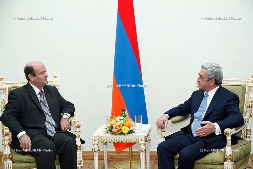 Президент Армении Серж Саргсян принял Жана Макарона, недавно назначенного посла Ливана в Армении