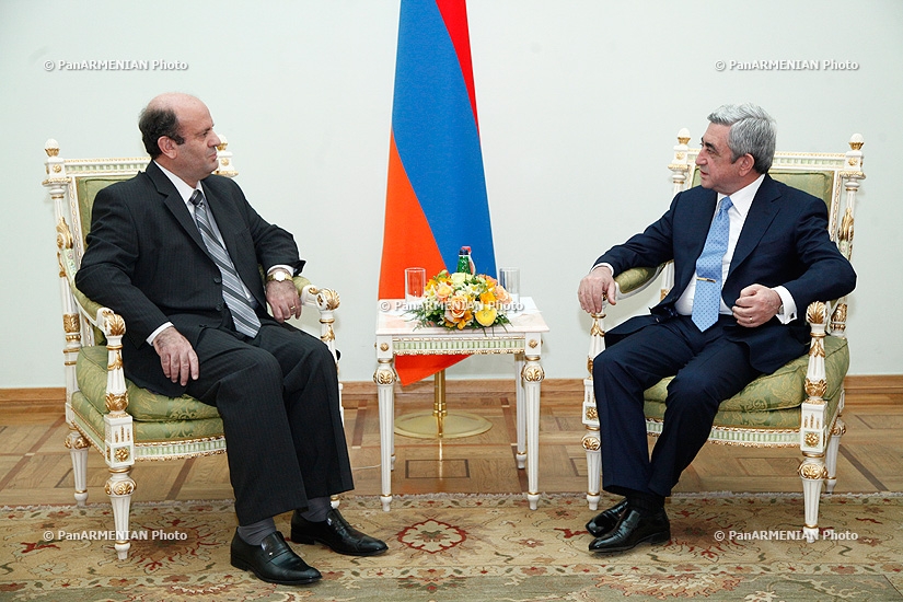 RA President Serzh Sargsyan received Jean Makaron, the newly appointed Ambassador of Lebanon in Armenia
