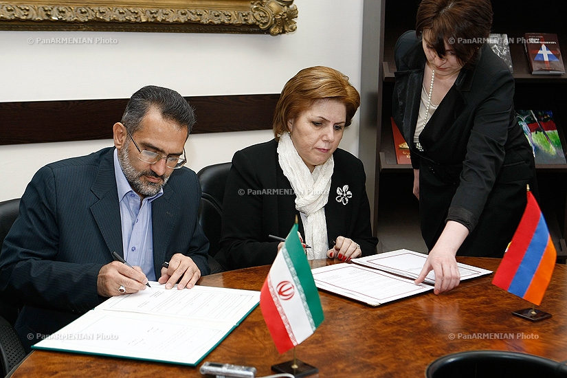 ՀՀ-ի և Իրանի Իսլամական հնրապետության մշակույթի նախարարությունների միջև ստորագրվեց մշակույթի և արվեստի բնագավառներում համագործակցության մասին գործնական ծրագրի 