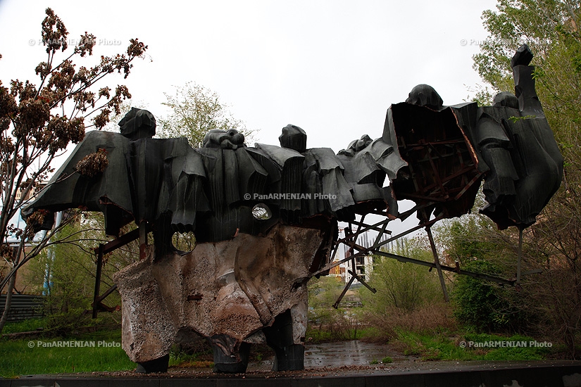 The remnants of Tigran Arzumanyan's Highland dance monument