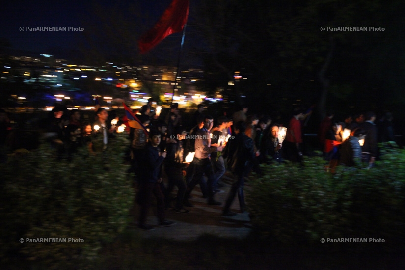 Torchlight procession commemorating Genocide victims