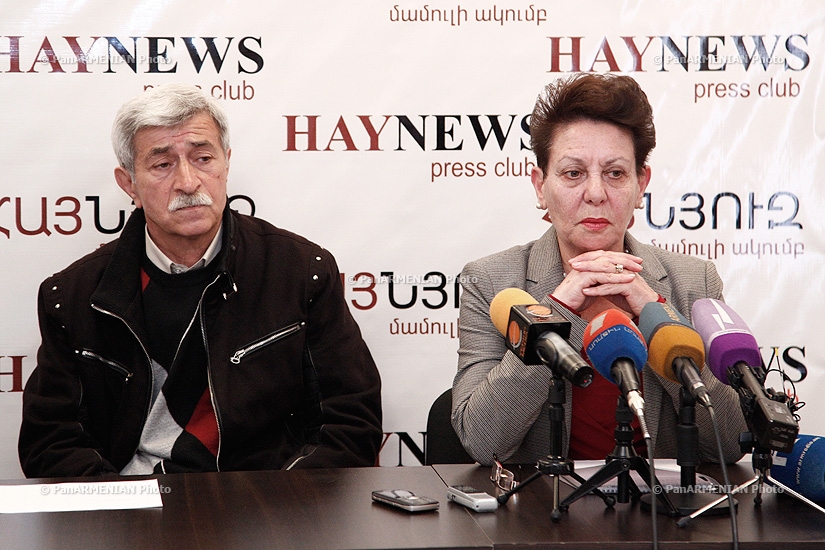 Press conference of  Anahit Bakhshyan and Vachagan Hakobyan