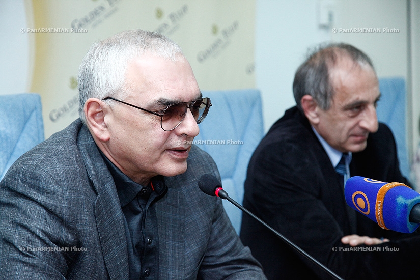 Press conference of Karen Shakhnazarov, David Muradyan and Gevorg Gevorgyants, guests of  “Hayak” National Film Awards 2013 