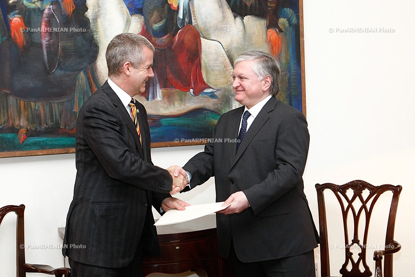 RA Minister of Foreign Affairs Edward Nalbandyan received Paul Myler, the newly appointed Ambassador of Australia to Armenia