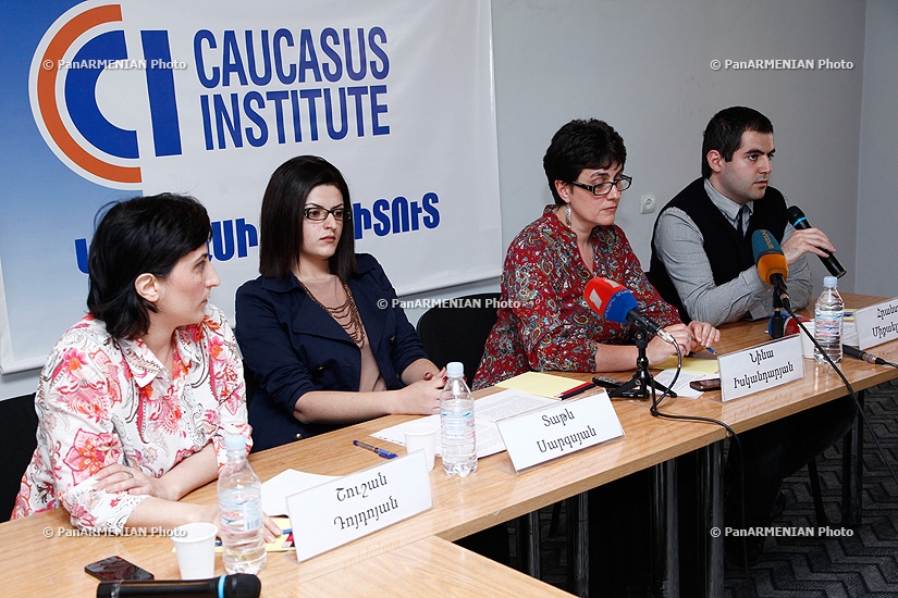 Пресс-конференция в Институте Кавказа на тему «Освещение в прессе предвыборный кампаний партий»