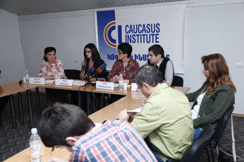 Пресс-конференция в Институте Кавказа на тему «Освещение в прессе предвыборный кампаний партий»