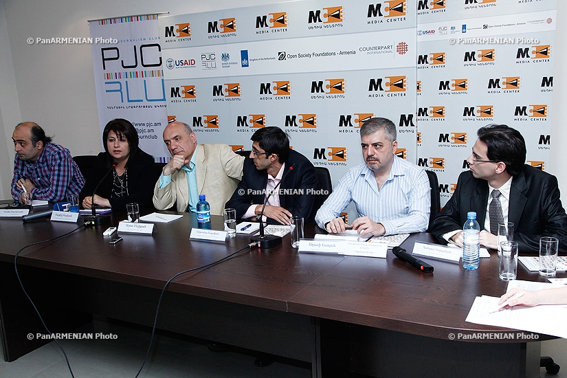  Representatives of NGOs, which will observe the City Council elections, give press conference in Yerevan