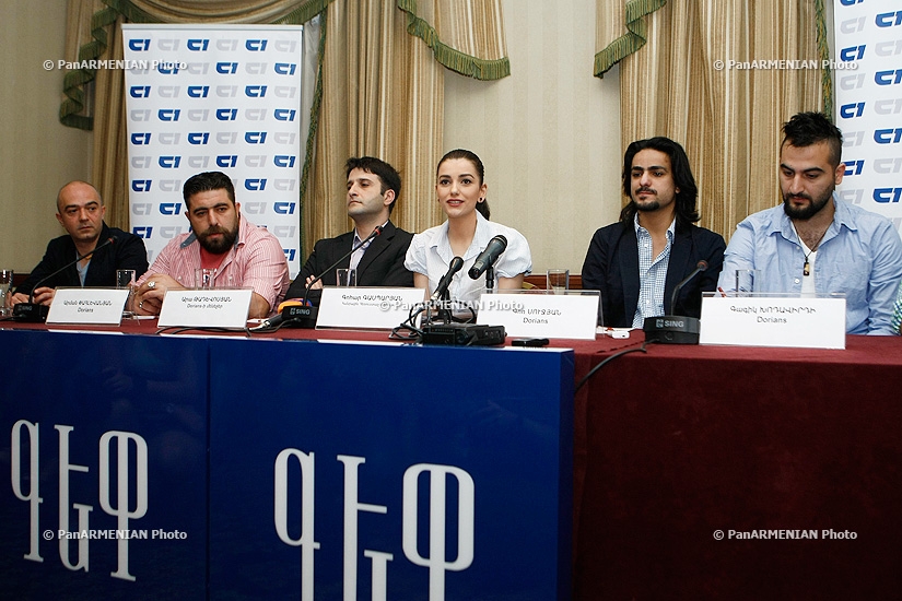 «Եվրատեսիլ-2013 երգի մրցույթում» Հայաստանը ներկայացնող Dorians խմբի անդամների և Եվրատեսիլում ՀՀ պատվիրակության ղեկավար Գոհար Գասպարյանի մամուլի ասուլիսը