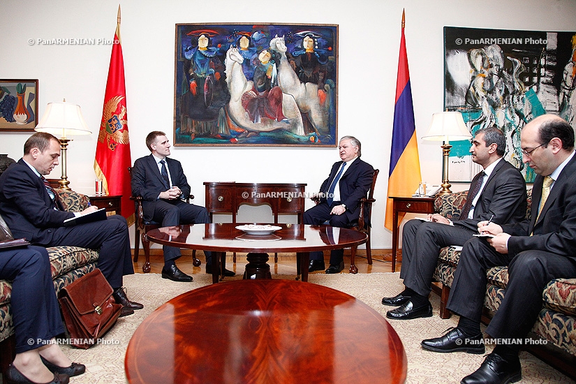 Министр иностранных дел РА Эдвард Налбандян принял Игоря Лукшича, вице-премьера, министра иностранных дел и европейской интеграции Черногории 