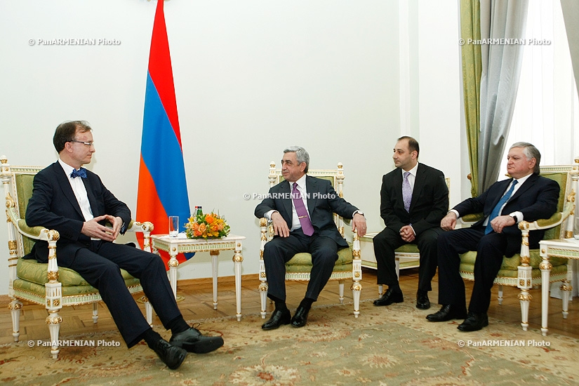 Finland’s newly appointed ambassador to Armenia  Christer Michelsson (residence Helsinki) presented his credentials to RA President Serzh Sargsyan 