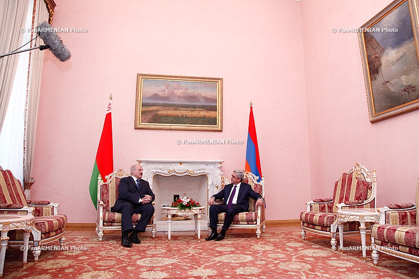 RA President Serzh Sargsyan received the President of Belarus Alexander Lukashenko 