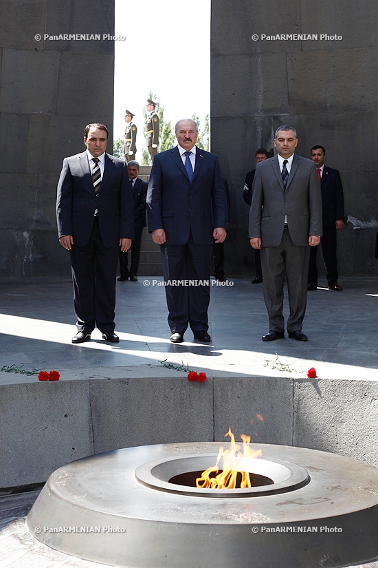 President of Belarus Alexander Lukashenko visited Tsitsernakaberd