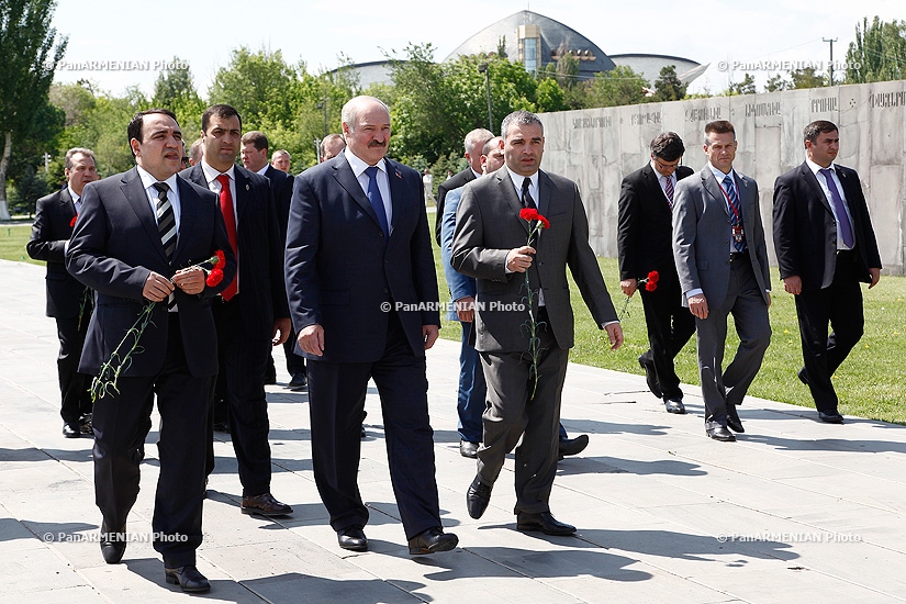 President of Belarus Alexander Lukashenko visited Tsitsernakaberd