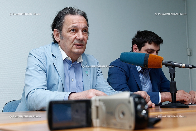 Press conference of Aharon Adibekyan