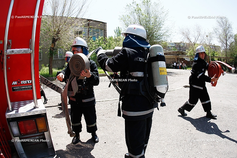 МЧС Армении провел тактические учения «Организация и осуществление тушения пожаров»
