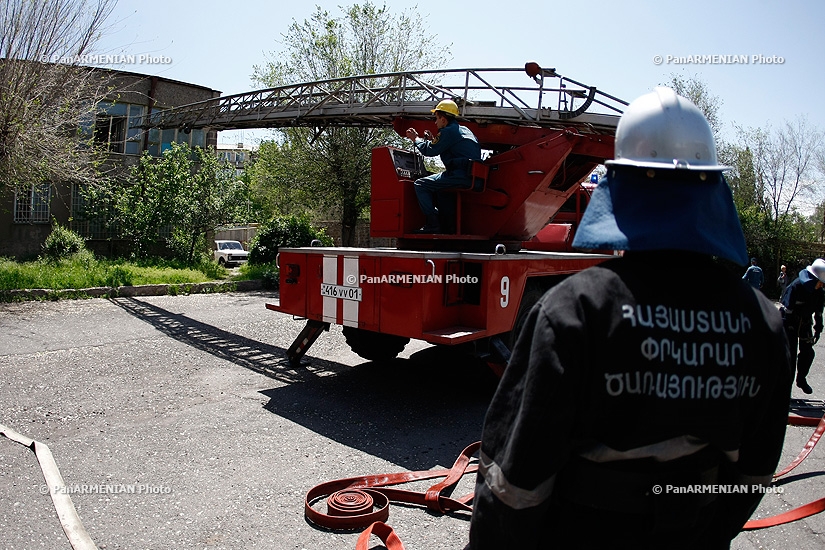 RA Ministry of Emergency Situations  held a tactical training on The organization and implementation of fire fighting