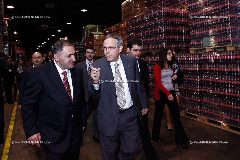 US Ambassador to Armenia  John Heffern visited Coca-Cola Hellenic Bottling Company Armenia CJSC