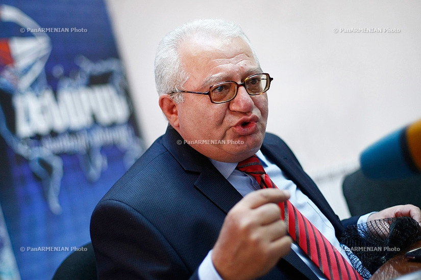 Press conference of Hrach Berberian, chairman of Agrarian-Peasant Union of Armenia