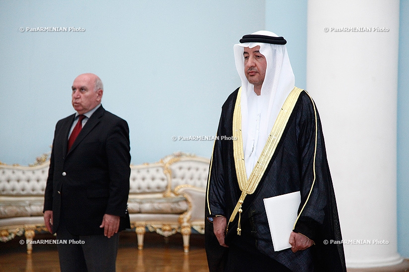 Newly appointed UAE Ambassador to Armenia Mohammed AL Zaabi presented his credentials to RA President Serzh Sargsyan