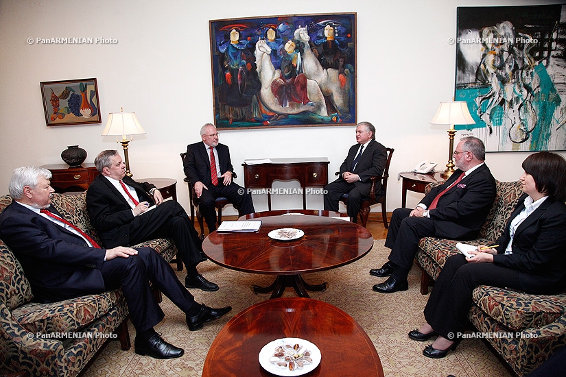 RA Minister of Foreign Affairs Edward Nalbandyan receives  OSCE Minsk Group Co-Chairs