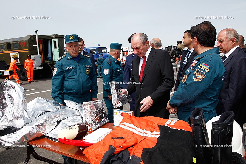 The Nagorno Karbakh (Artsakh) Republic President Bako Sahakyan visited RA Ministry of Emergency Situations