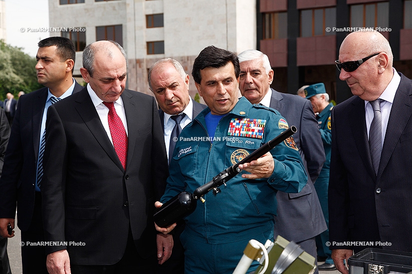 The Nagorno Karbakh (Artsakh) Republic President Bako Sahakyan visited RA Ministry of Emergency Situations