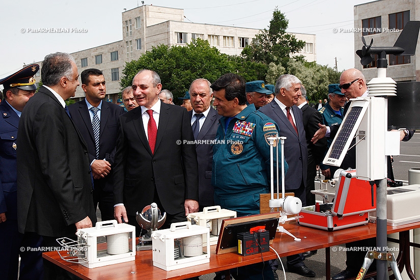 The Nagorno Karbakh (Artsakh) Republic President Bako Sahakyan visited RA Ministry of Emergency Situations