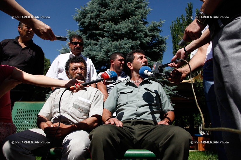 Sit-down strike of freedom fighter, reserve colonel Volodya Avetisyan