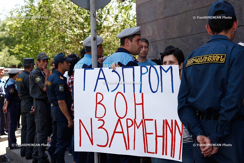 Protest against gas price hike