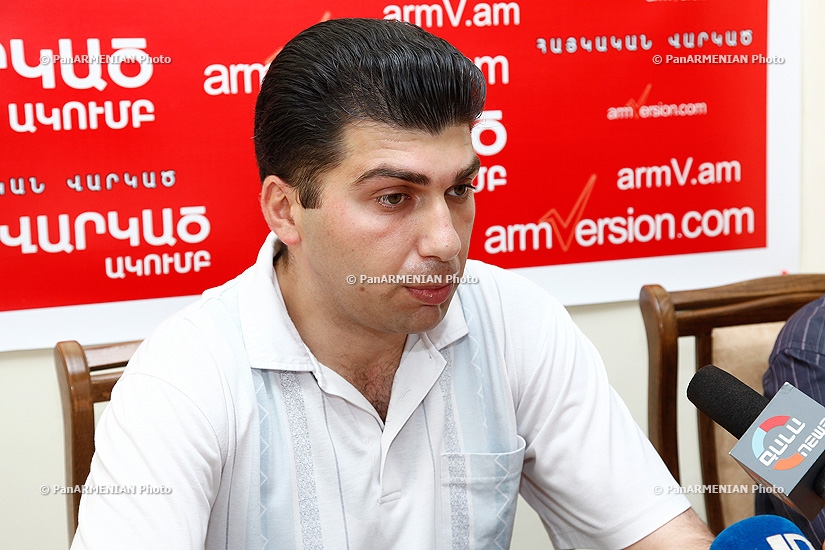 Press conference of Davit Sanasaryan