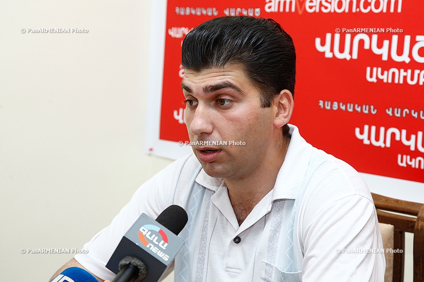 Press conference of Davit Sanasaryan