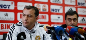 Предматчевая пресс конференция главного тренера сборной Армении по футболу Вардана Минасяна