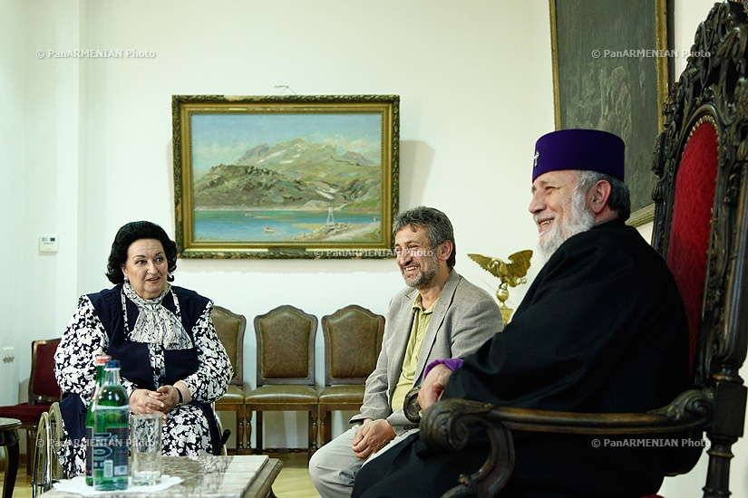 Spanish opera singer Montserrat Caballé visited Etchmiadzin