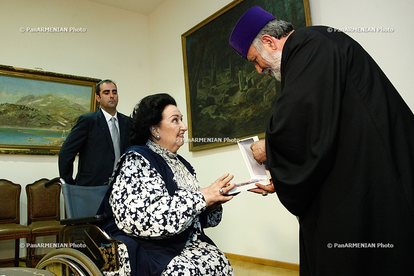 Spanish opera singer Montserrat Caballé visited Etchmiadzin