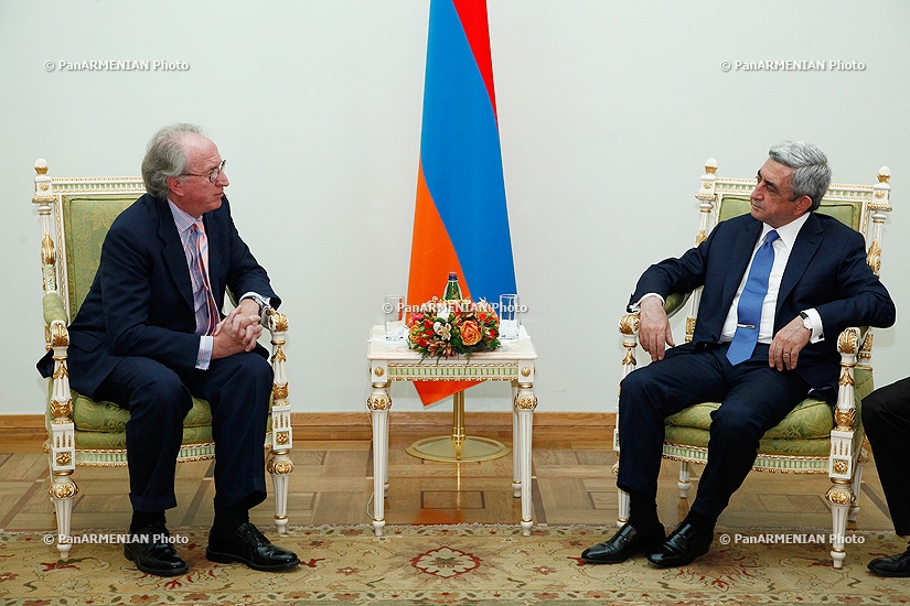 Newly appointed Spain’s Ambassador to Armenia (residence in Moscow) Jose Ignacio Carbajal Garate  presented his credentials to RA President Serzh Sargsyan