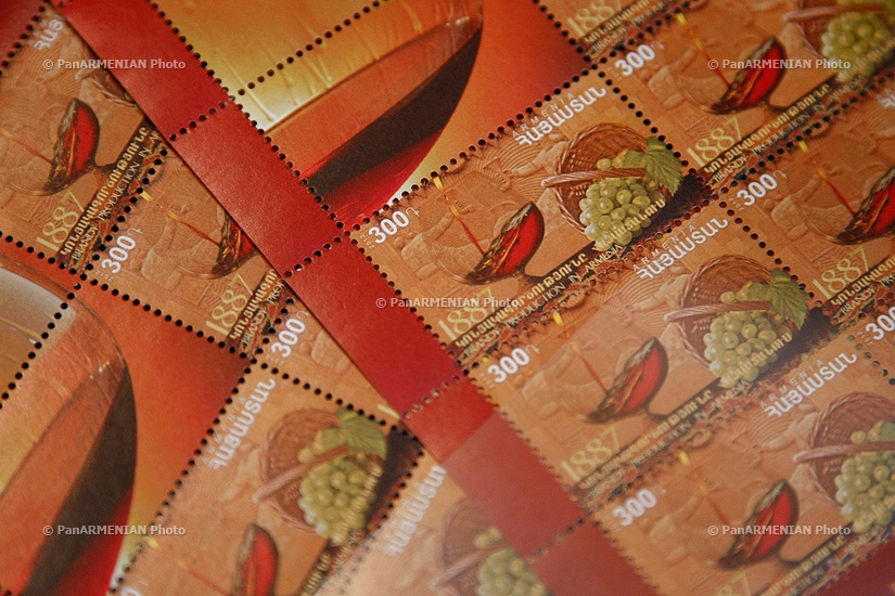 Brandy-making in Armenia stamp launch ceremony