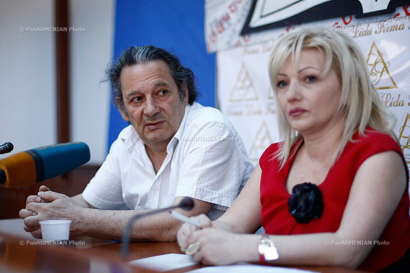Press conference of Aharon Adibekyan and Astghik Khachatryan