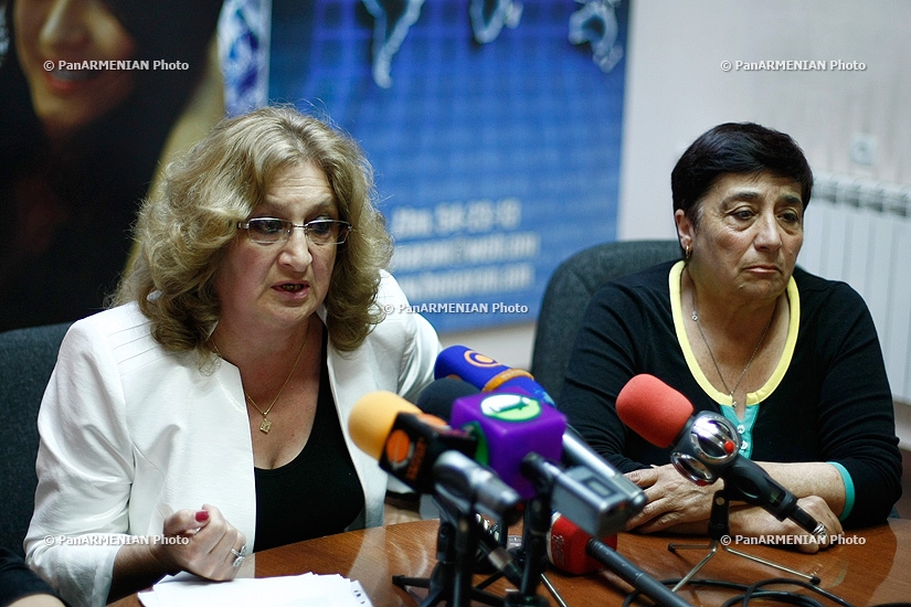 Press conference of the director and teachers of Vanadzor school № 8