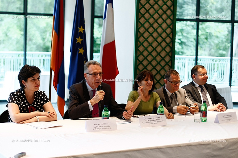 Press conference of French Ambassador to Armenia Henri Reynaud  and Orange Armenia CEO Francis Gelibter