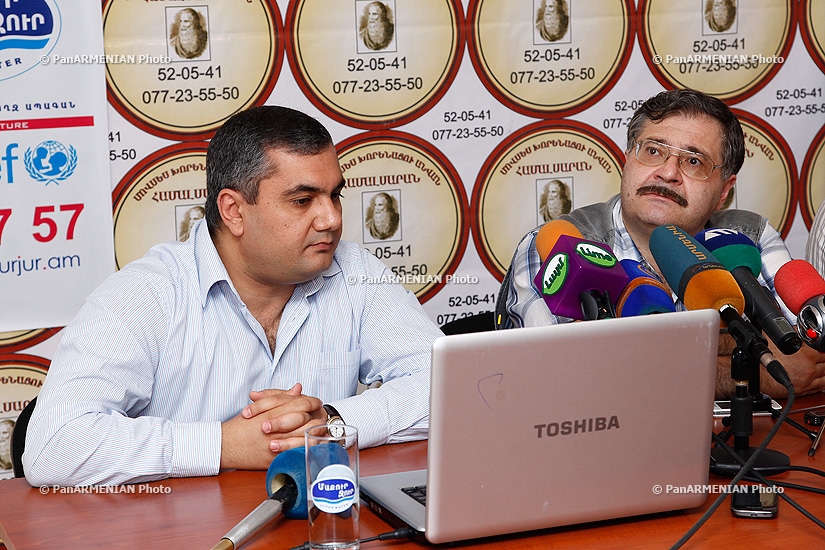 Press conference of  Aram Navasardyan, director of Gallup International Association’s Armenian office,  political analyst Sergey Shakayants and  economist Samvel Avagyan