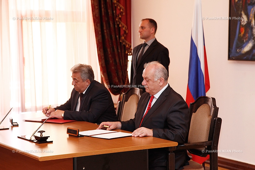 Joint briefing and  signing of the agreement between the Secretaries of Security Councils of Armenia and Russia