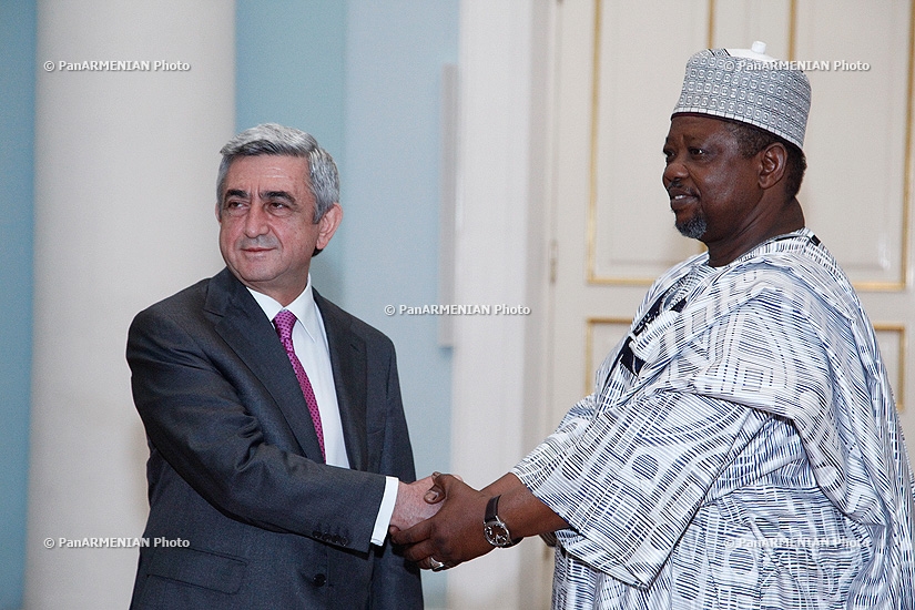 The newly appointed ambassador of Nigeria to Armenia Alhaji Tukur Mani presented his credentials to RA President Serzh Sargsyan