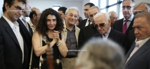Charles Aznavour receives guests in his residence