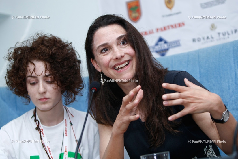 Press conference of Jessica Woodworth and Maciej Adamek within the frameworks of Golden Apricot 10th Film Festival